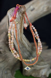 Tai Coral Beaded Evil Eye Bracelet