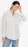 Equipment Signature Blouse in Bright White/Moondust
