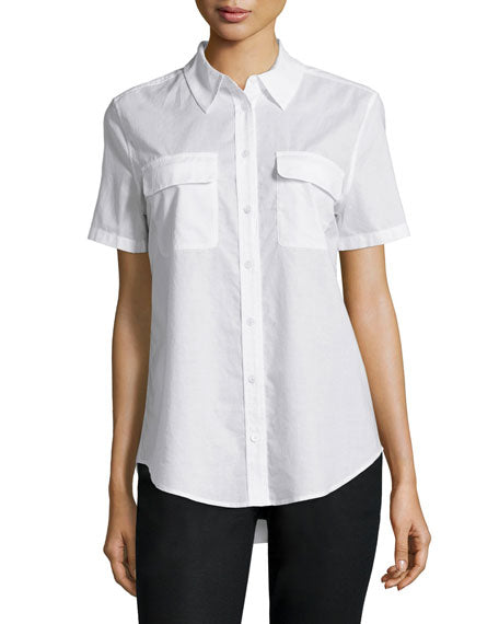 Equipment Kylie Short Sleeve Blouse in Bright White