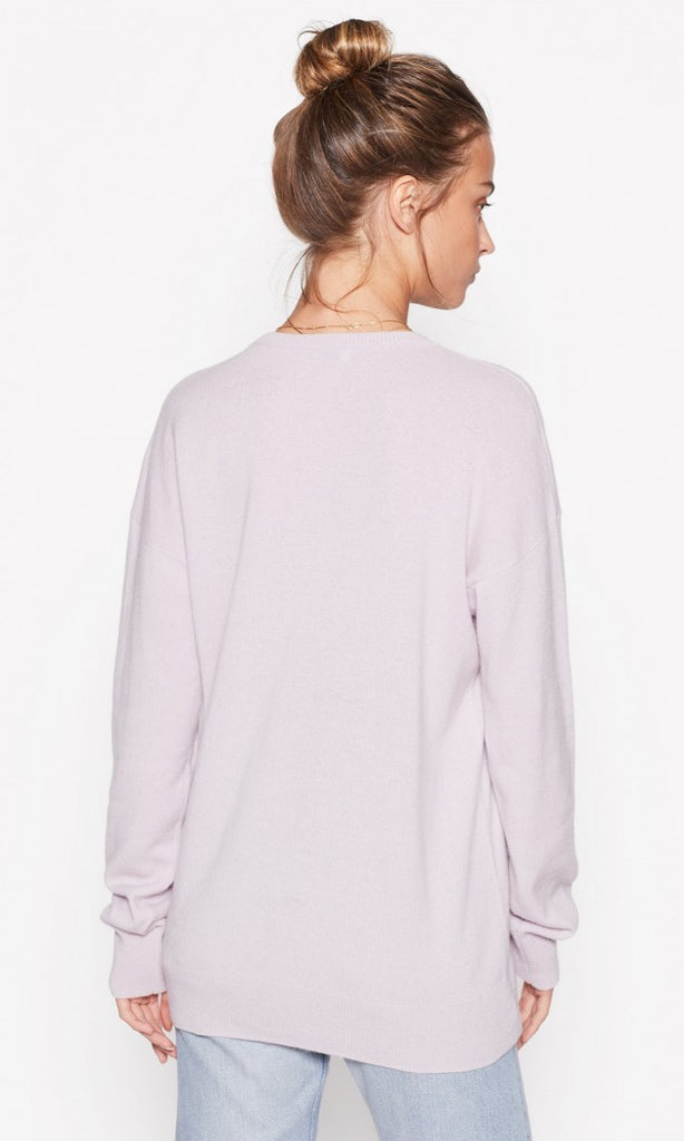 Equipment Lucinda V Neck Cashmere Sweater in Violet Ice