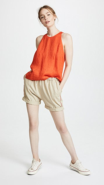 Joie Dany Linen Blouse in Salsa