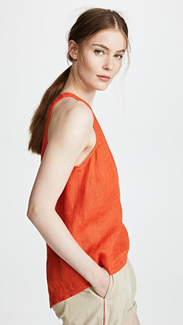 Joie Dany Linen Blouse in Salsa