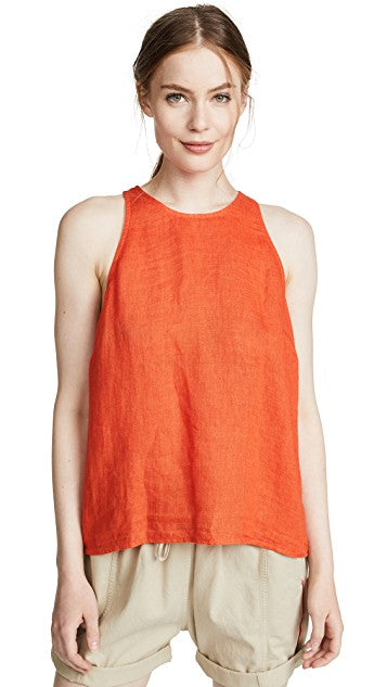 Joie Dany Linen Blouse in Salsa