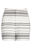 Joie Brusha Stripe Cotton Twill Shorts in Caviar
