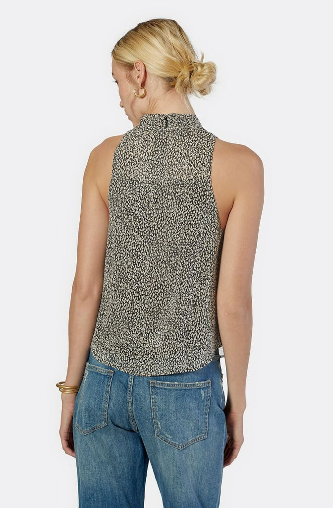 Joie Paul Sleeveless Silk Top in Caviar