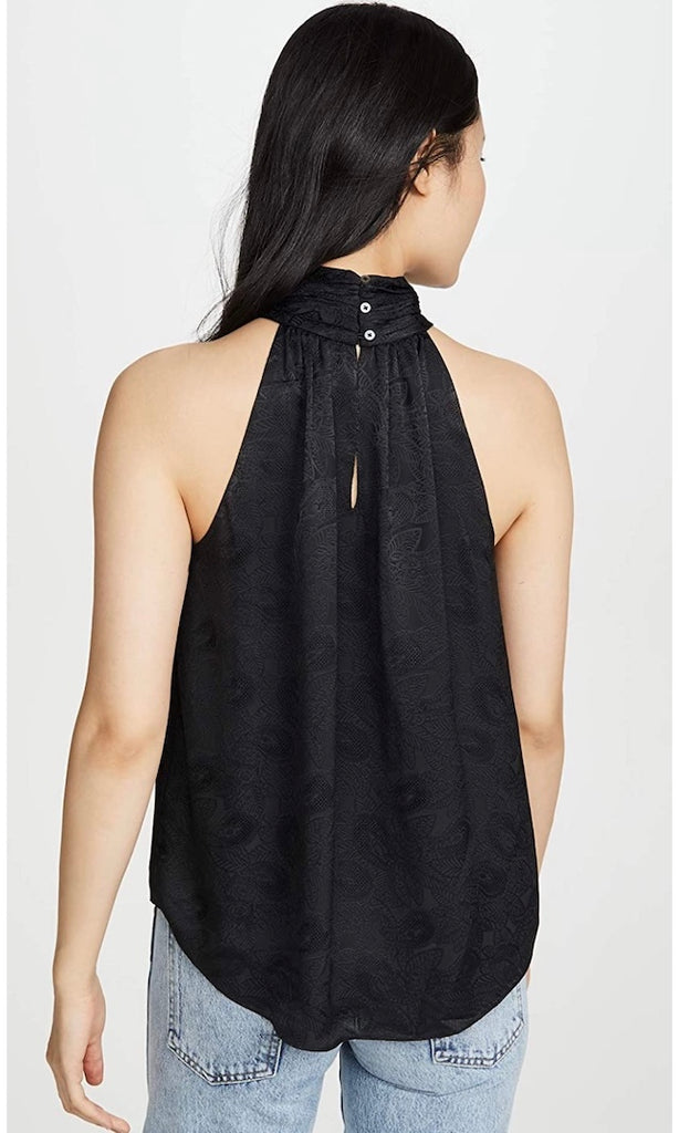 Joie Erola B Halter Top in Caviar