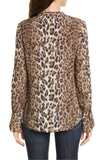 Joie Tariana Leopard-Print Blouse in Light Taupe
