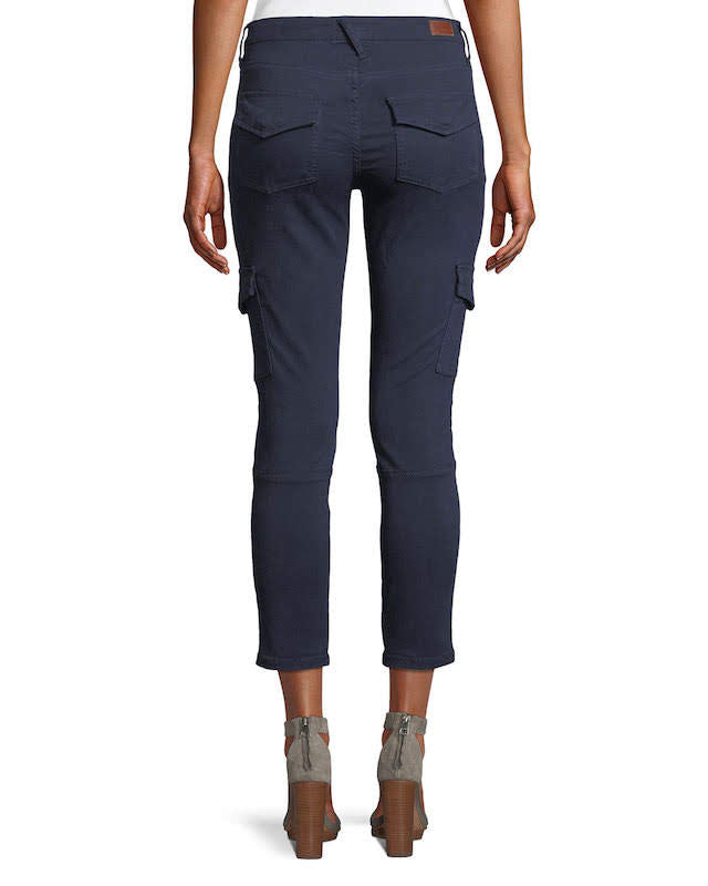 Joie Okana Cropped Cargo Pants in Navy