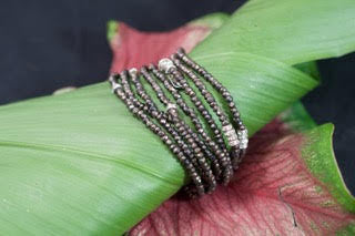 Lisa Freede Smoky Topaz Stack Bracelets (Set of 8)