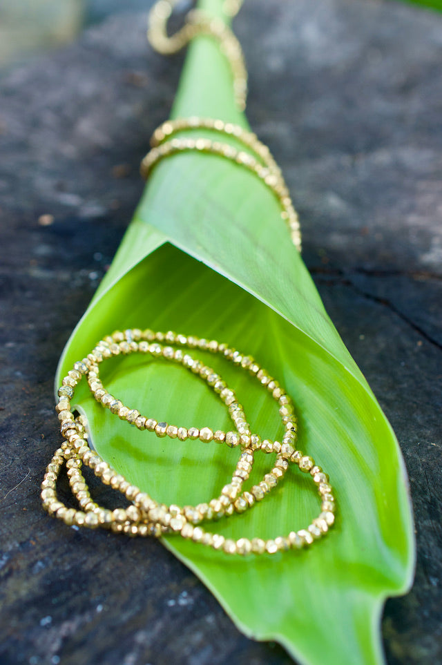 Lisa Freede Gold Pyrite Necklace