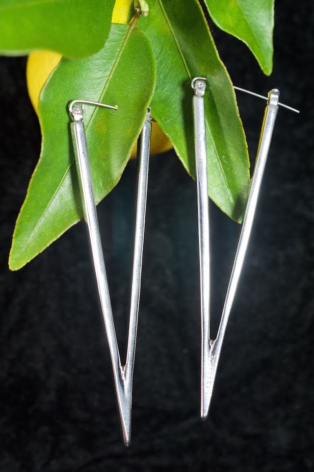 Lisa Freede Silver Triangle Earrings