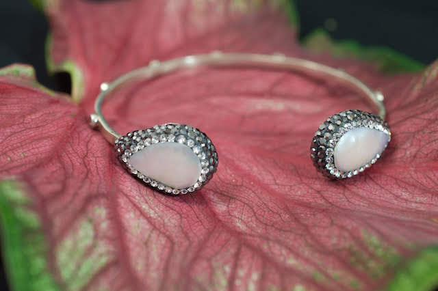 Native Gem Cassie Bangle in Raw Opal