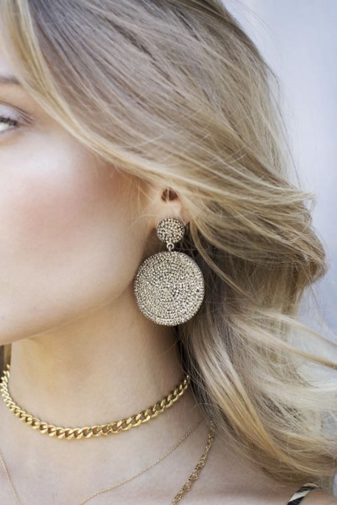 Native Gem Gold Milky Way Ilume Crystal Earrings