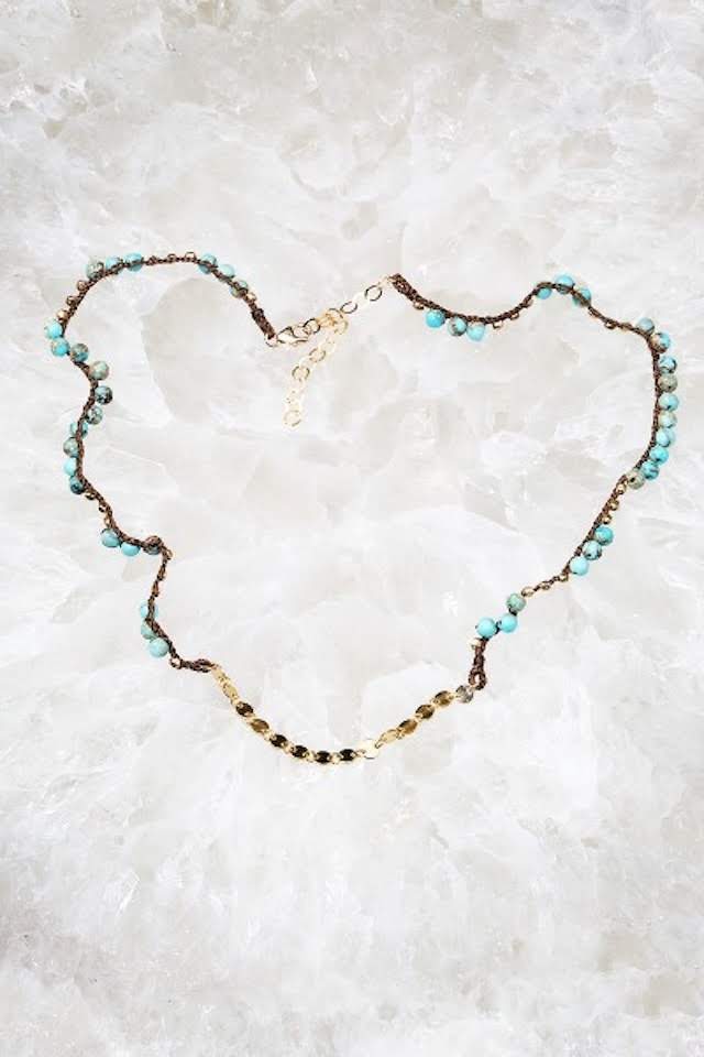 Native Gem Gatsby Midi Choker in Imperial Jasper