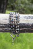 Native Gem Labradorite Sterling Silver Wrap-Necklace