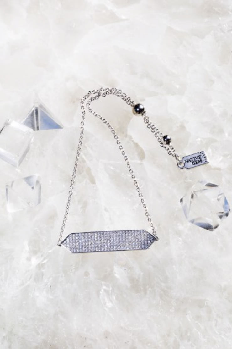 Native Gem Sterling Silver ID Bracelet