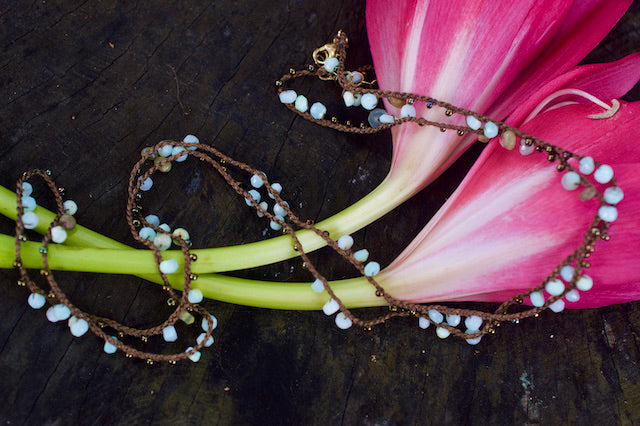 Native Gem Peruvian Opal Triple Stone Wrap/Necklace