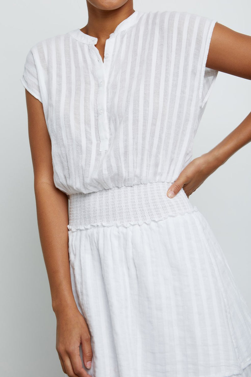 Rails Angelina Mini Dress in White Shadow