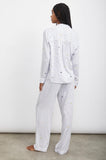 Rails Clara Pajama Set in Robin Stripe with Heart Embroidery