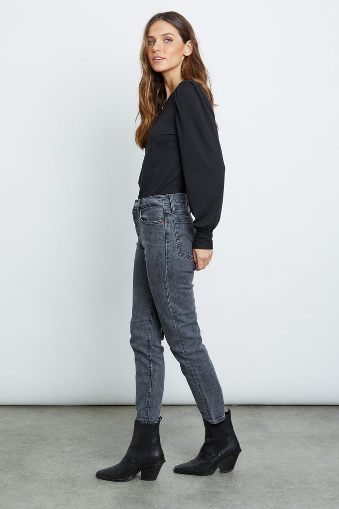 Rails Emilia Crewneck Tee in Black