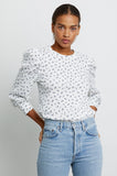 Rails Emilia Puff Sleeve Tee in Indigo Buds