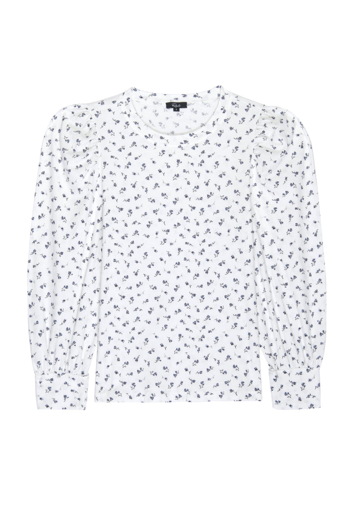 Rails Emilia Puff Sleeve Tee in Indigo Buds