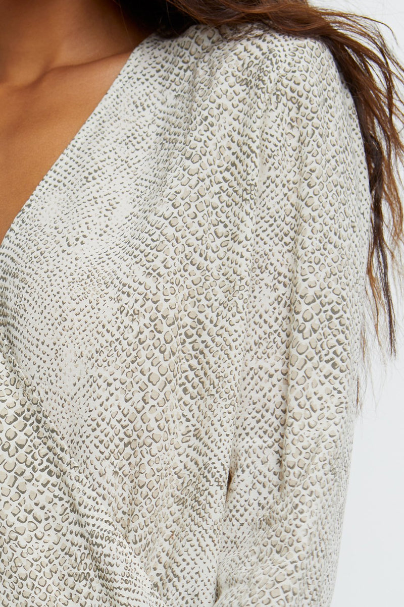 Rails Hillary Blouse in Cream Snakeskin