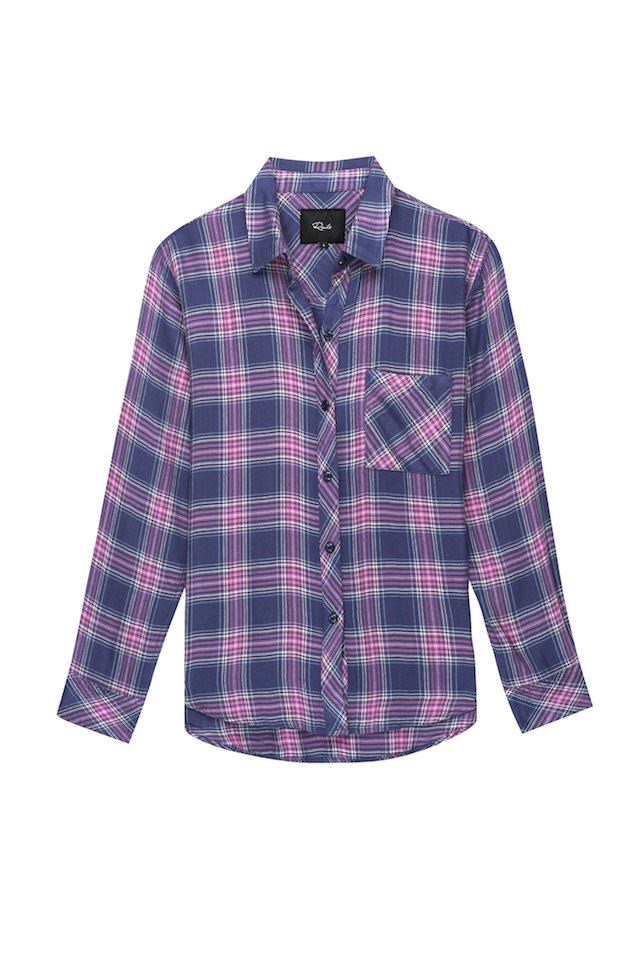 Rails Hunter Button Down Shirt in Wisteria Pink