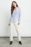 Rails Ingrid Raw Light Acid Wash Button Down Shirt