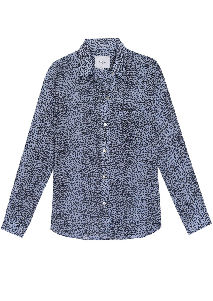 Rails Josephine Button Down Blouse in Blue Lynx