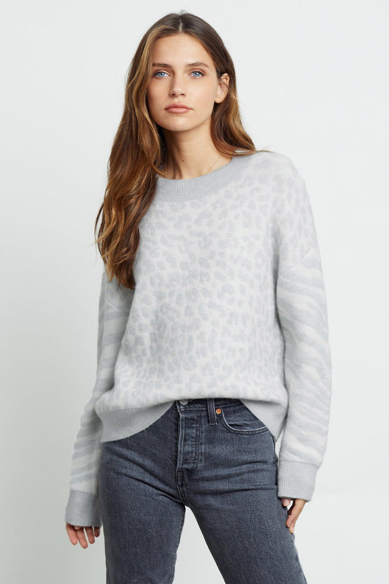 Rails Lana Sweater in Ivory Grey Mixed Animal