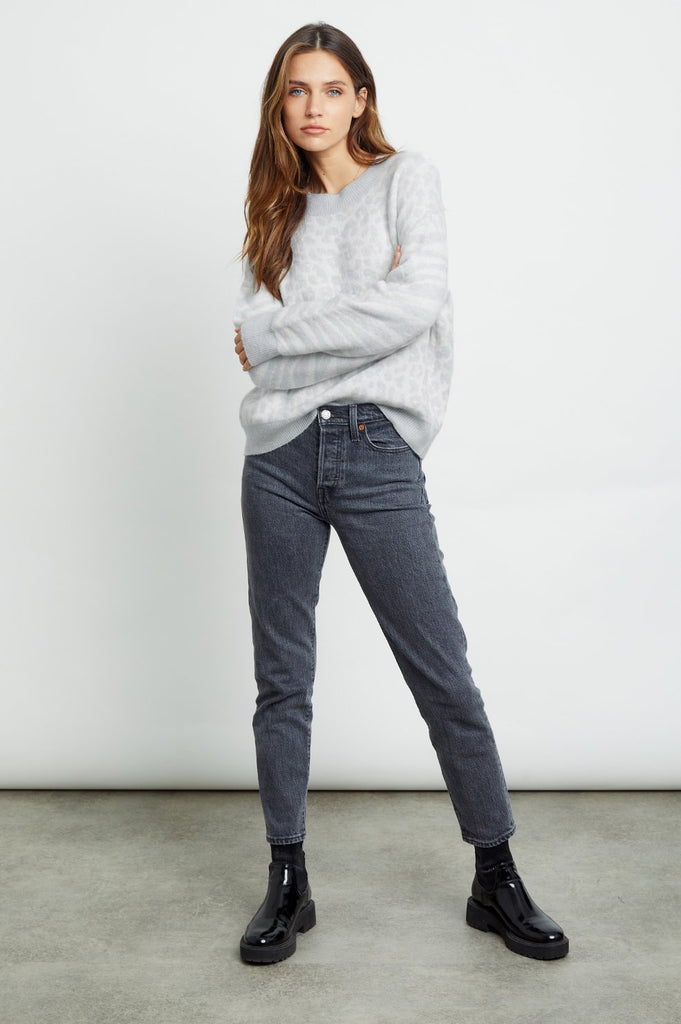 Rails Lana Sweater in Ivory Grey Mixed Animal