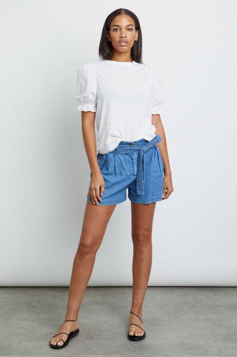 Rails Laurel Puff Sleeve Tee in White