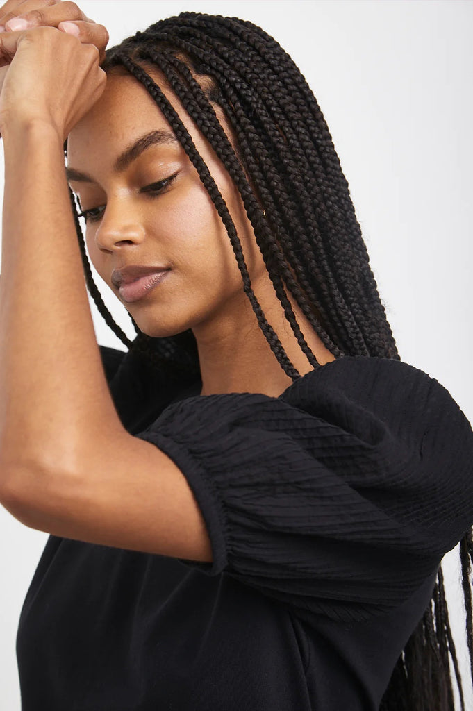 Rails Liza Black Pintuck Blouse