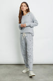 Rails Callahan Sweatshirt in Melange Grey with Black Hearts