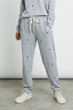 Rails Oakland Sweatpants in Melange Grey with Black Hearts