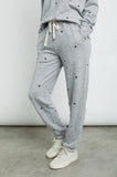 Rails Oakland Sweatpants in Melange Grey with Black Hearts