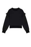 Rails Pauline Ruffled Sweatshirt in Black