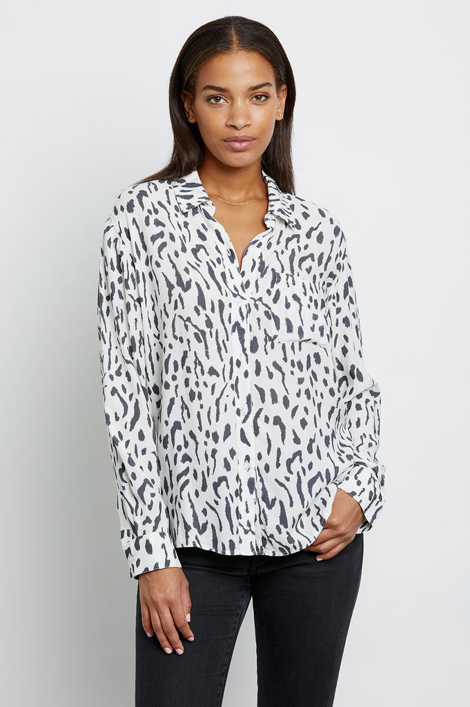 Rails Rocsi Blouse in Ivory Cheetah