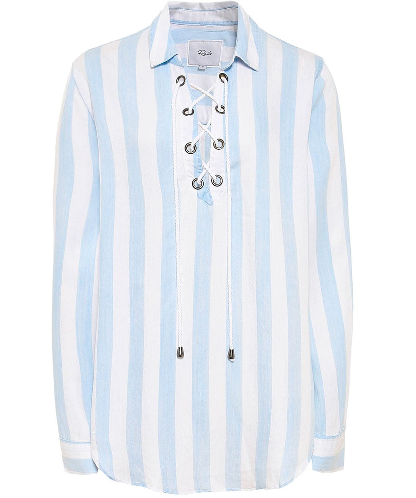 Rails Uli Lace-up Top in Block Stripe