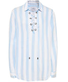 Rails Uli Lace-up Top in Block Stripe