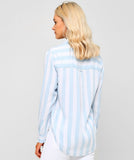 Rails Uli Lace-up Top in Block Stripe