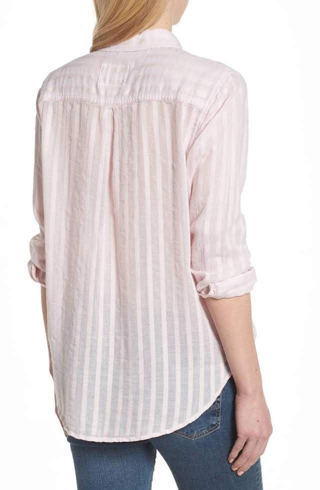 Rails Charli Linen Top in Blush Shadow