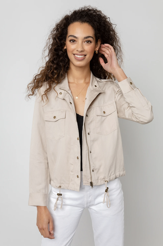 Rails Collins Military Jacket in Bone