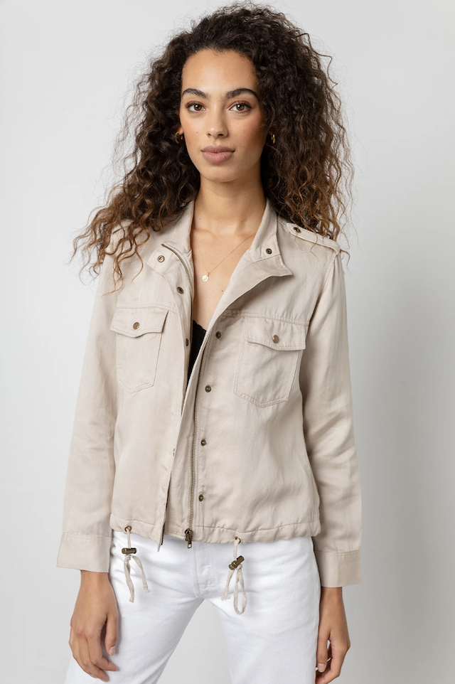 Rails Collins Military Jacket in Bone