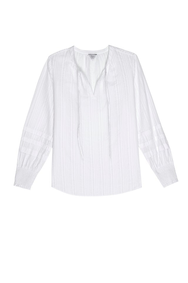 Rails Caterina Pullover Blouse in Powder White Stripe