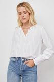 Rails Caterina Pullover Blouse in Powder White Stripe