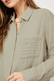 Rails Ellis Button-Down Blouse in Sage