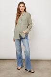 Rails Ellis Button-Down Blouse in Sage