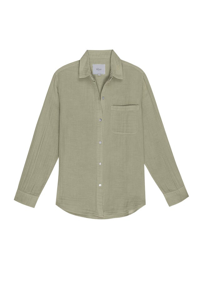 Rails Ellis Button-Down Blouse in Sage